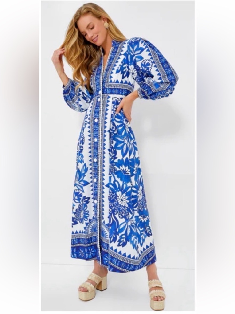 Farm Rio Floral Tapestry Maxi Dress in size small NWT